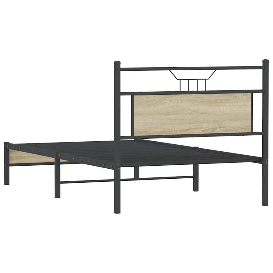 Cadre de lit sans matelas chêne sonoma 100x200 cm - 8