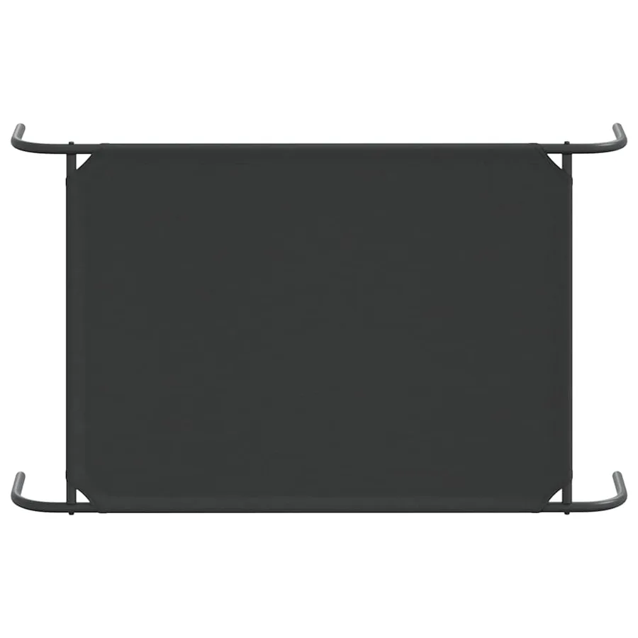 Lit surélevé pour chien noir 110x65x20 cm tissu oxford et acier - 6