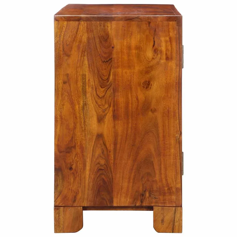 Buffet multicolore 90x35x60 bois massif d'acacia - 6