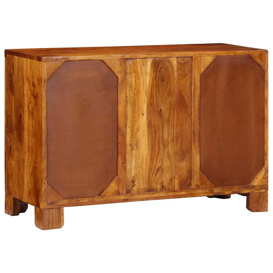 Buffet multicolore 90x35x60 bois massif d'acacia - 7