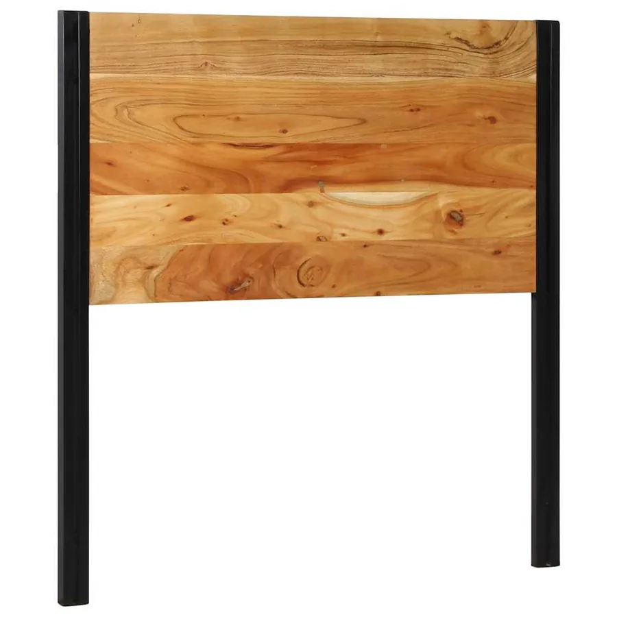 Tête de lit 100 cm bois massif d'acacia et fer