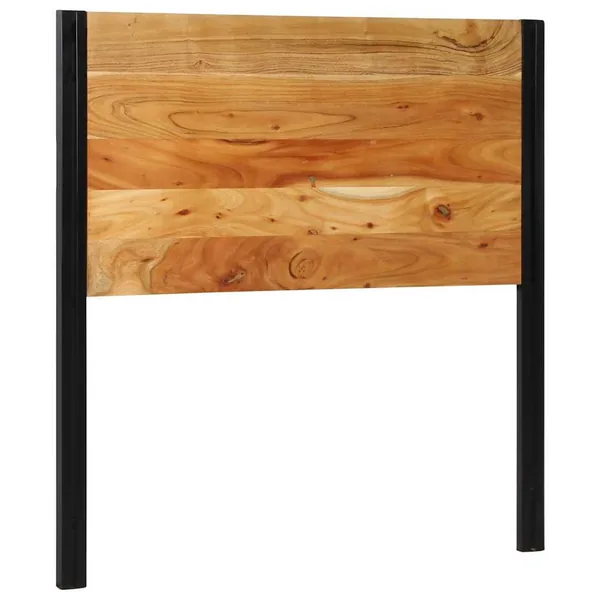 Tête de lit 100 cm bois massif d'acacia et fer