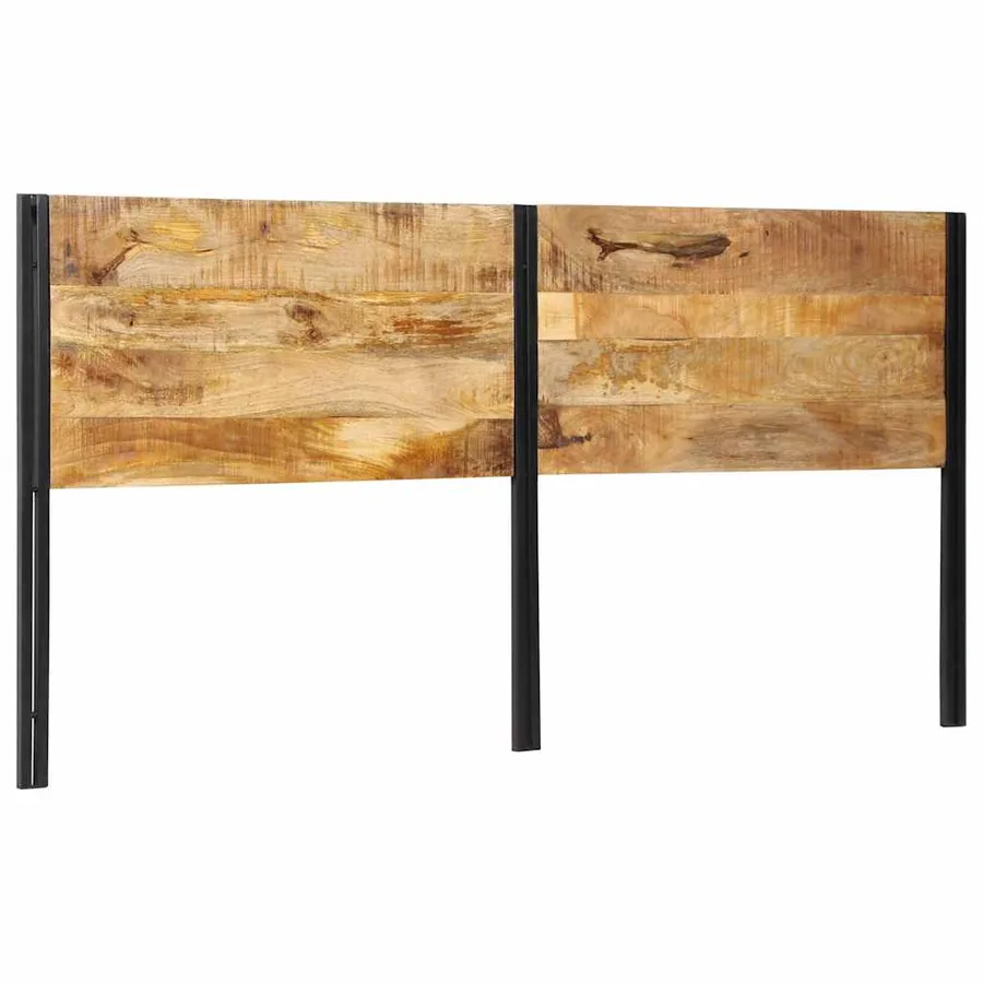 Tête de lit 200 cm bois massif manguier et fer - 10