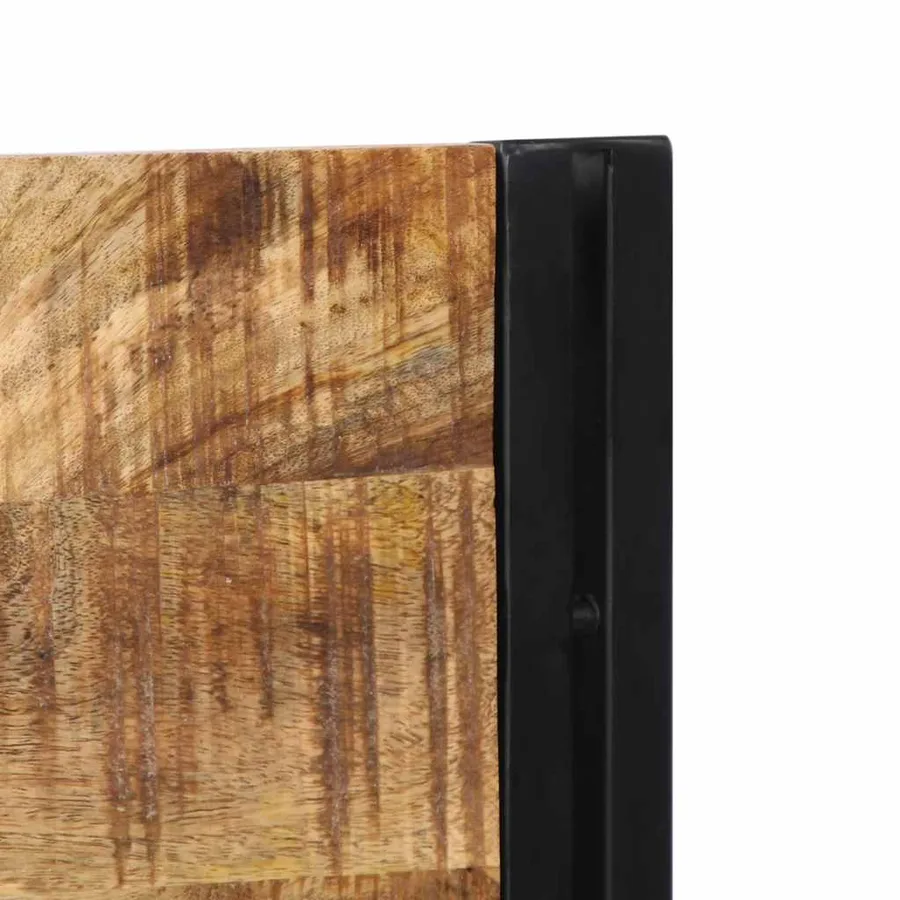 Tête de lit 200 cm bois massif manguier et fer - 4