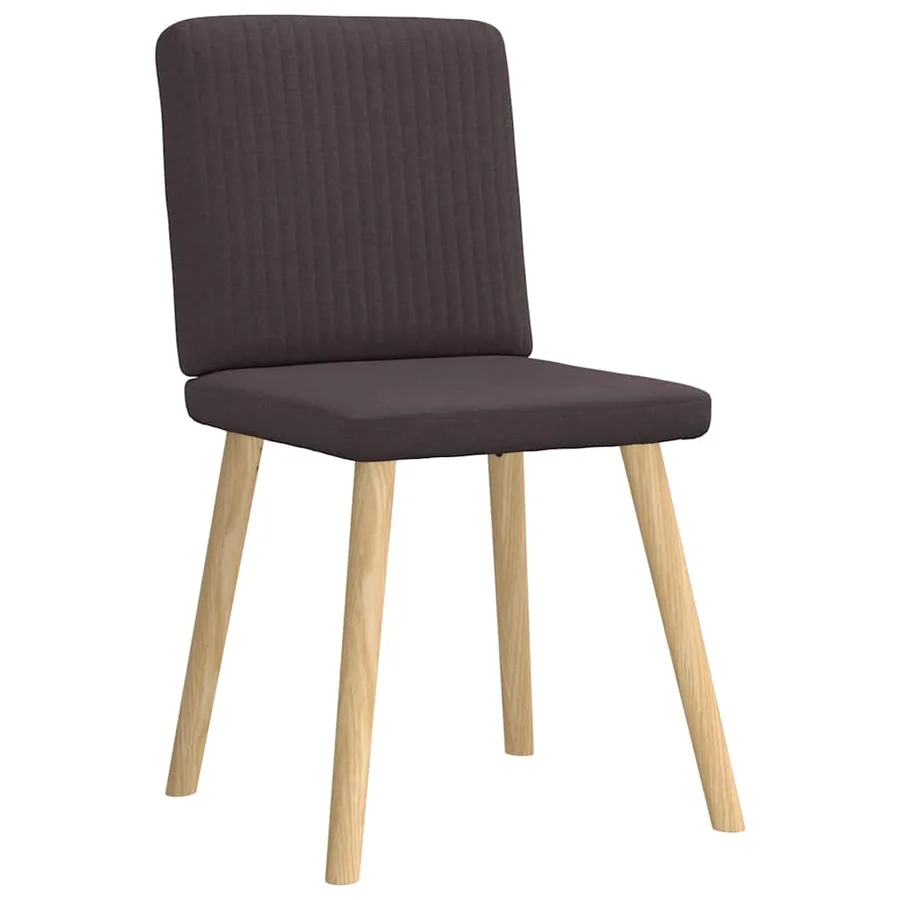 Chaises à manger lot de 4 marron foncé tissu - 3