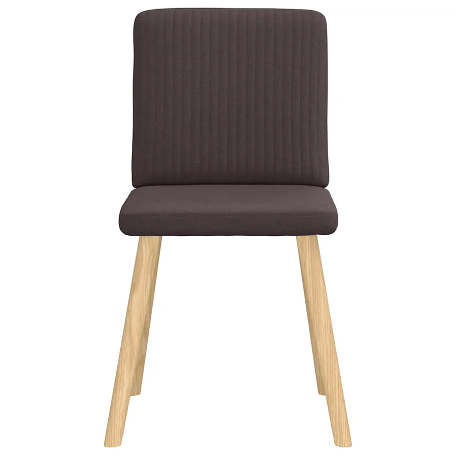 Chaises à manger lot de 4 marron foncé tissu - 4