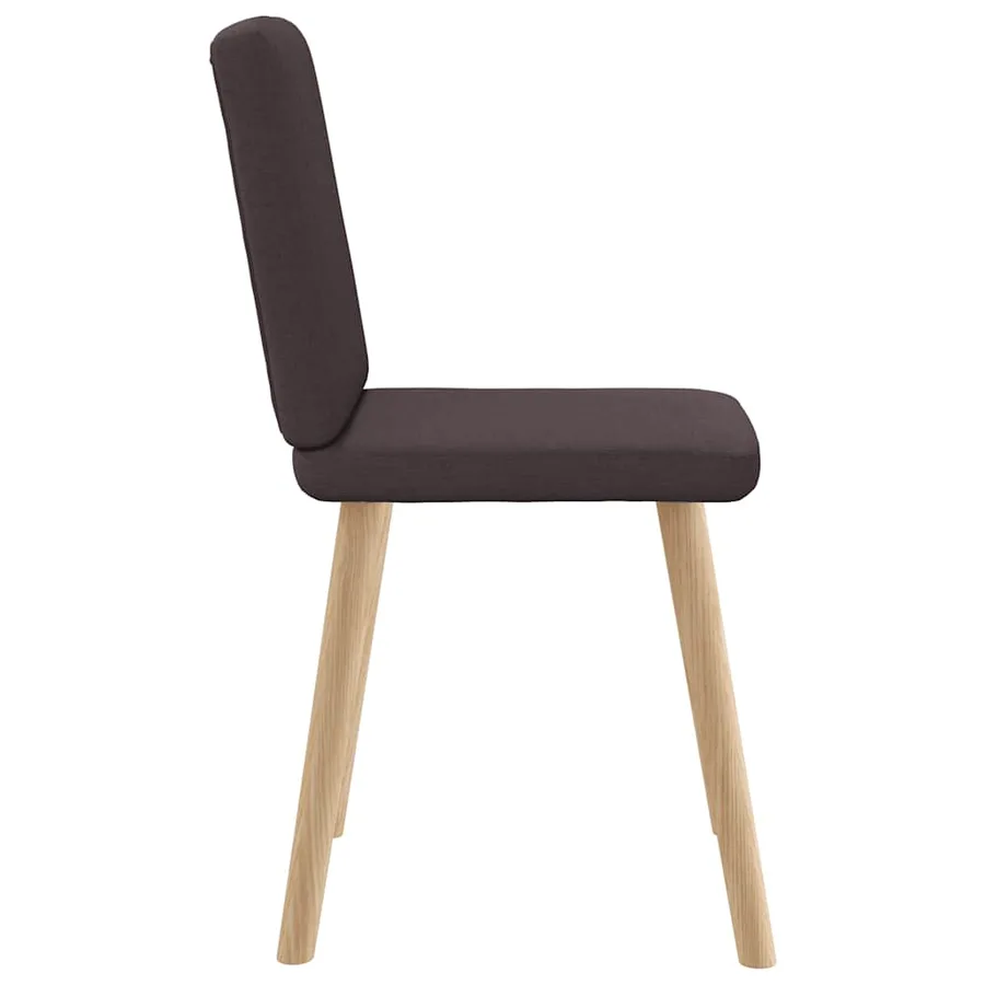 Chaises à manger lot de 4 marron foncé tissu - 5