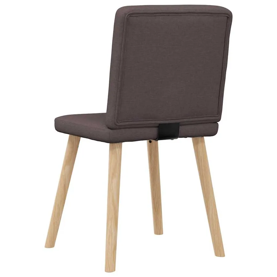 Chaises à manger lot de 4 marron foncé tissu - 6