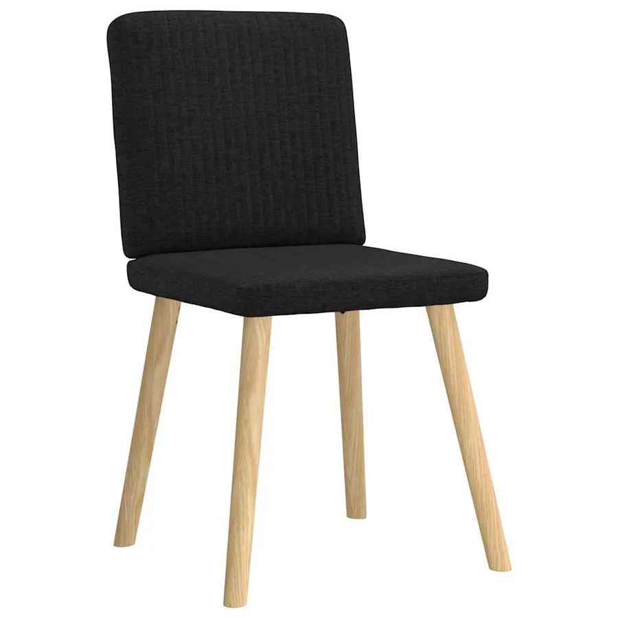 Chaises à manger lot de 4 noir tissu - 3