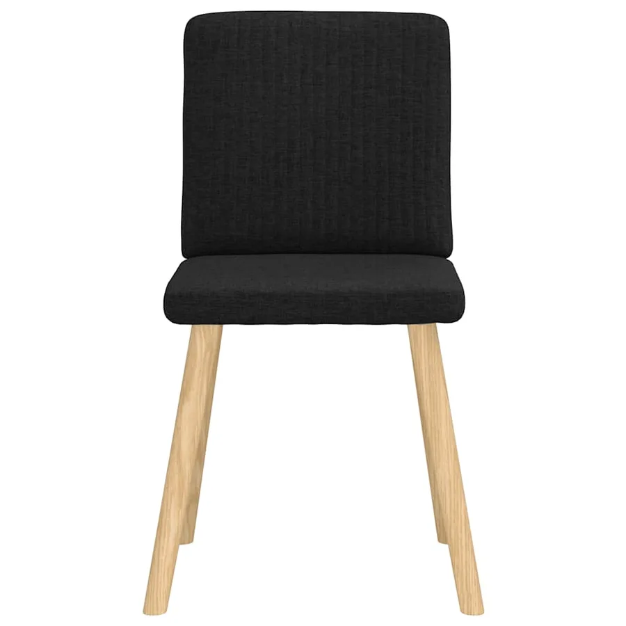Chaises à manger lot de 4 noir tissu - 4