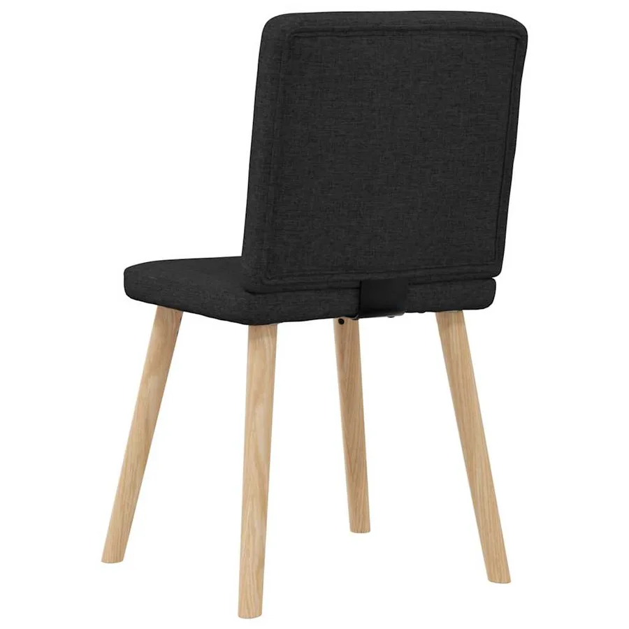Chaises à manger lot de 4 noir tissu - 6