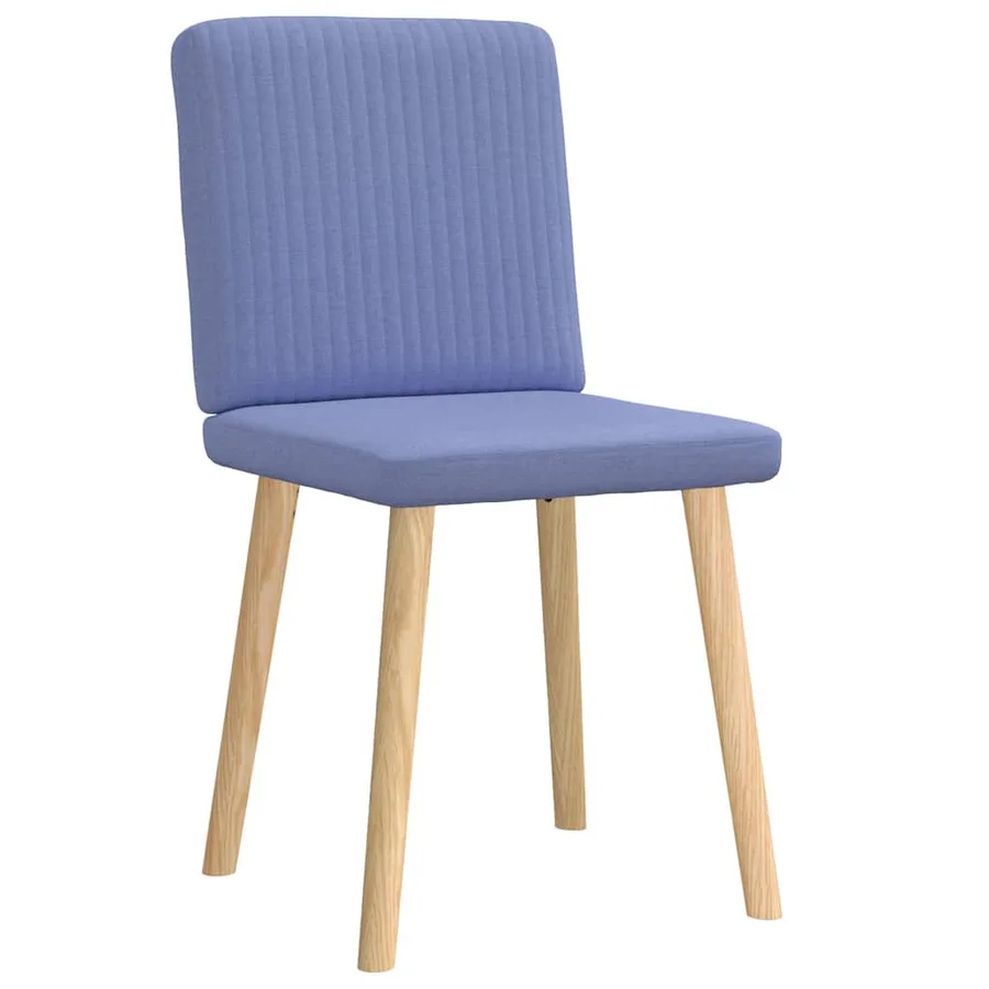 Chaises à manger lot de 2 bleu jean tissu - 3