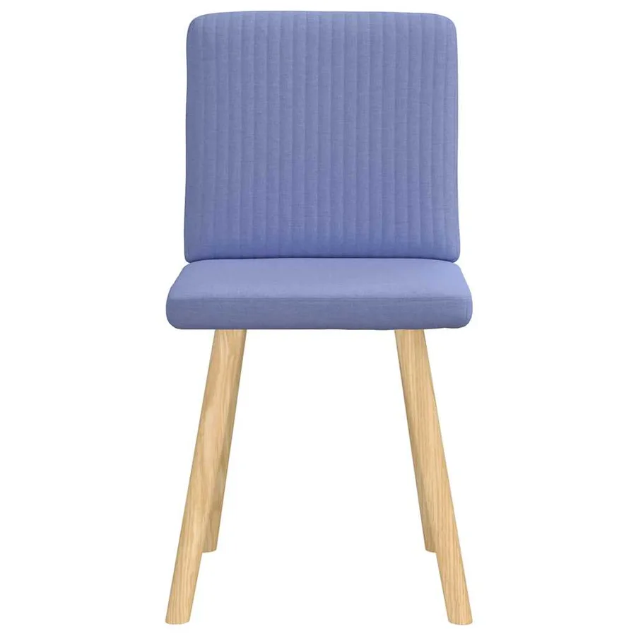 Chaises à manger lot de 2 bleu jean tissu - 4