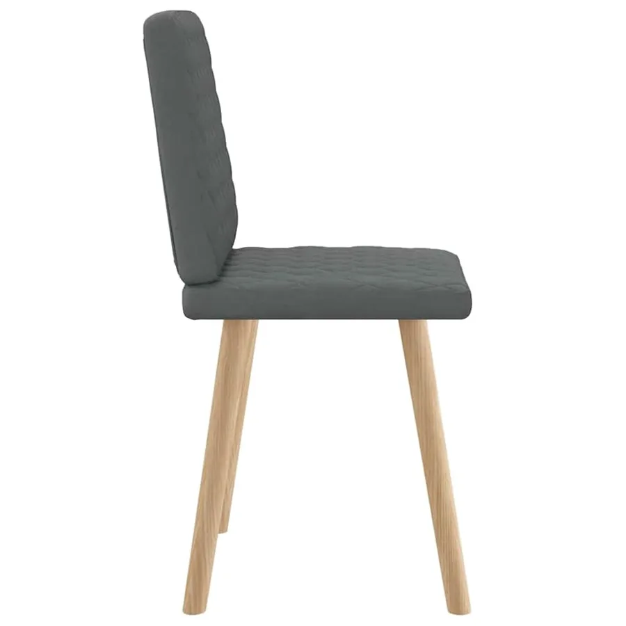 Chaises à manger lot de 2 gris foncé tissu - 5