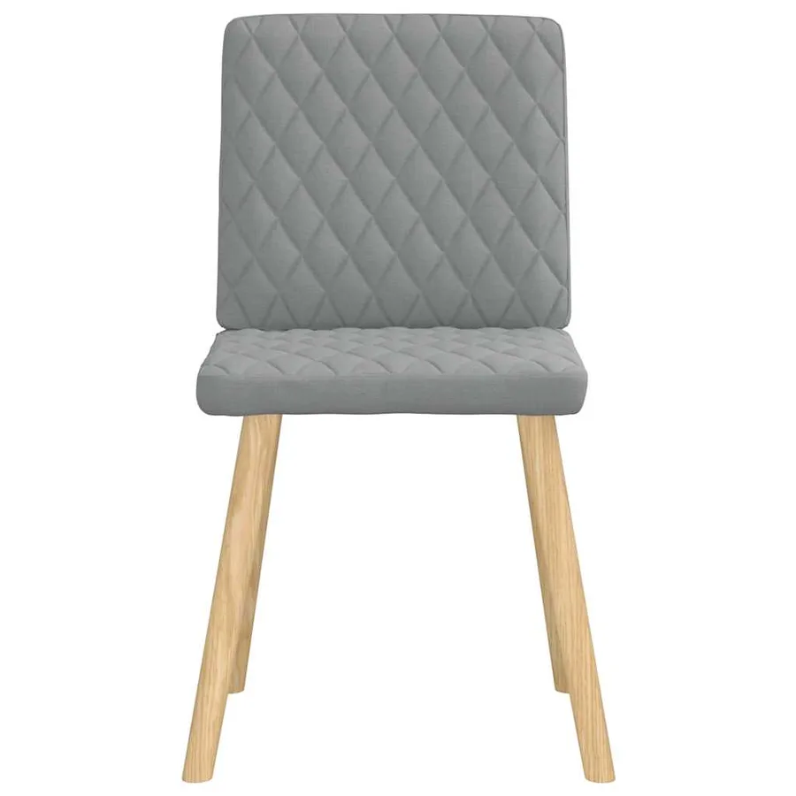 Chaises à manger lot de 6 gris clair tissu - 3