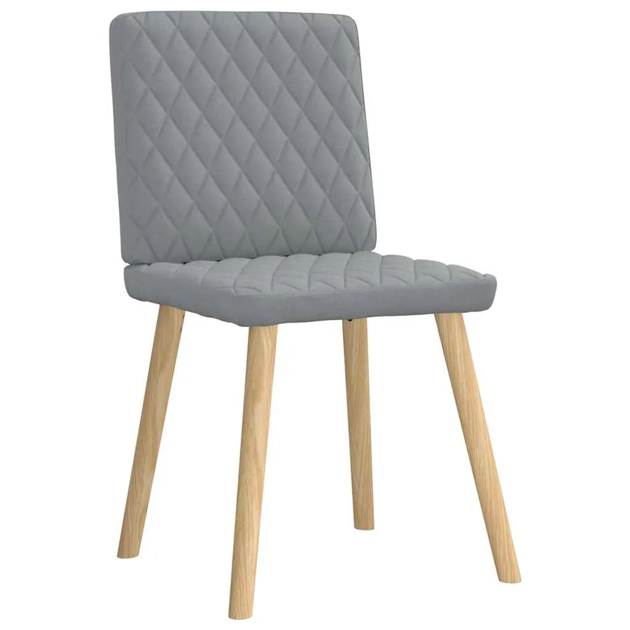 Chaises à manger lot de 6 gris clair tissu - 4
