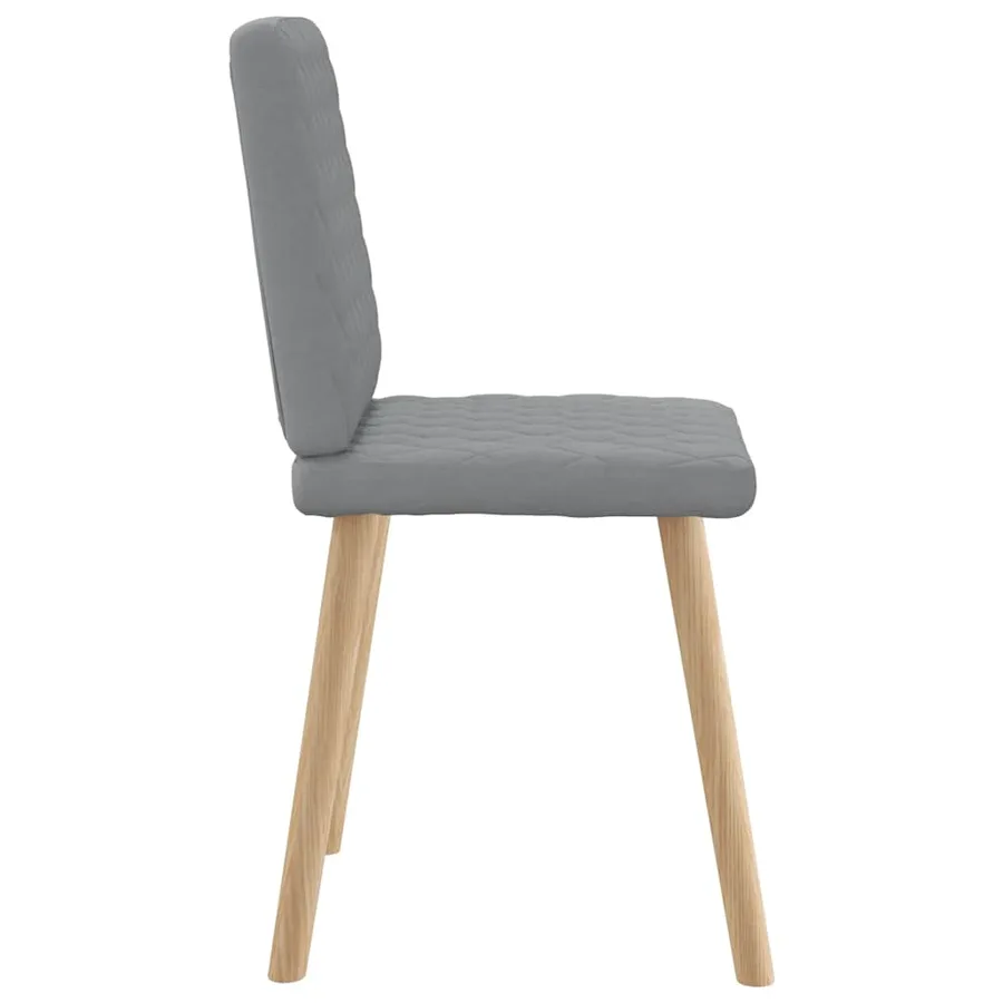 Chaises à manger lot de 6 gris clair tissu - 5