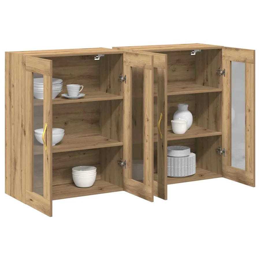Cabinets muraux 2 pcs Chêne artisanal 69,5 x 34 x 90 cm - 3