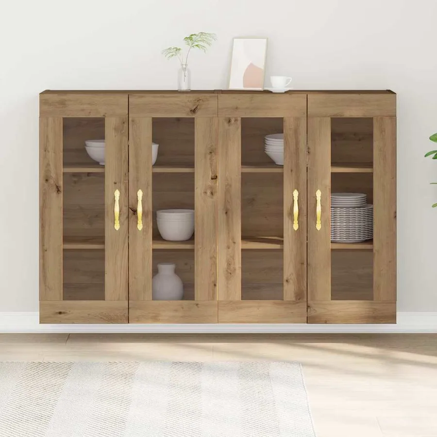 Cabinets muraux 2 pcs Chêne artisanal 69,5 x 34 x 90 cm - 4