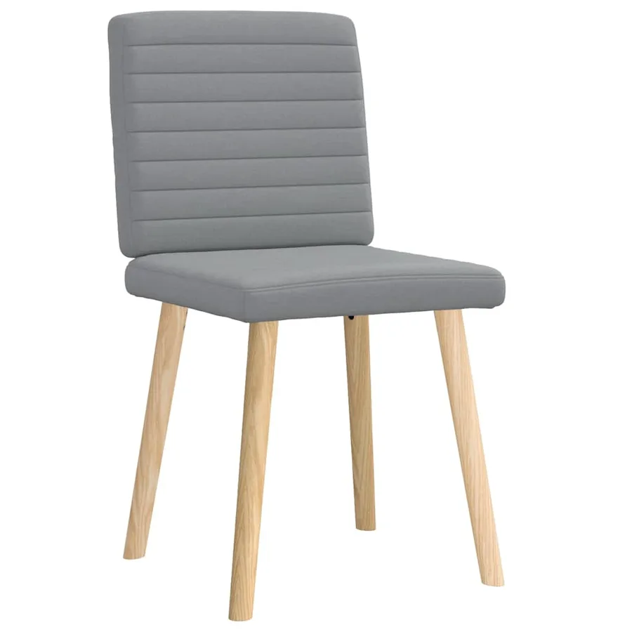 Chaises à manger lot de 2 gris clair tissu - 3