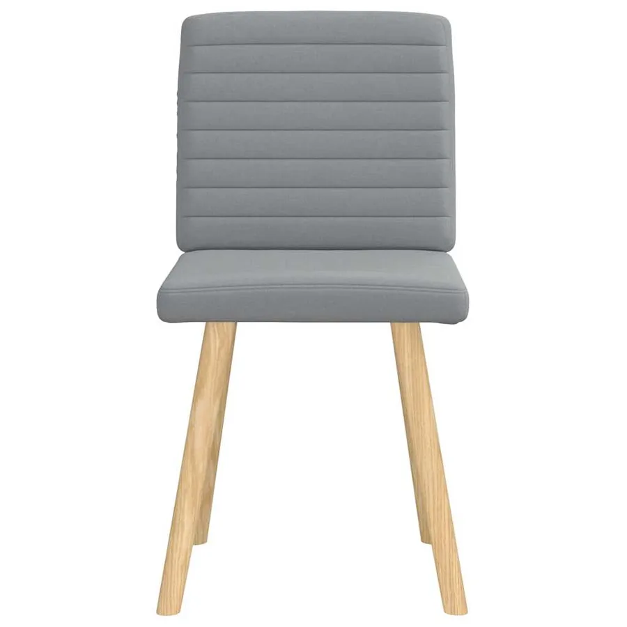 Chaises à manger lot de 2 gris clair tissu - 4