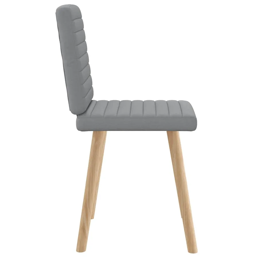 Chaises à manger lot de 2 gris clair tissu - 5