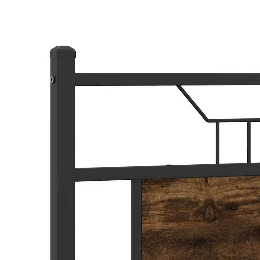 Cadre de lit sans matelas chêne fumé 140x200 cm bois ingénierie - 9