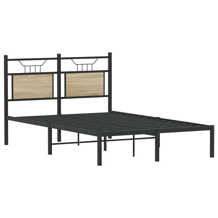 Cadre de lit sans matelas chêne sonoma 120x200 cm - 5