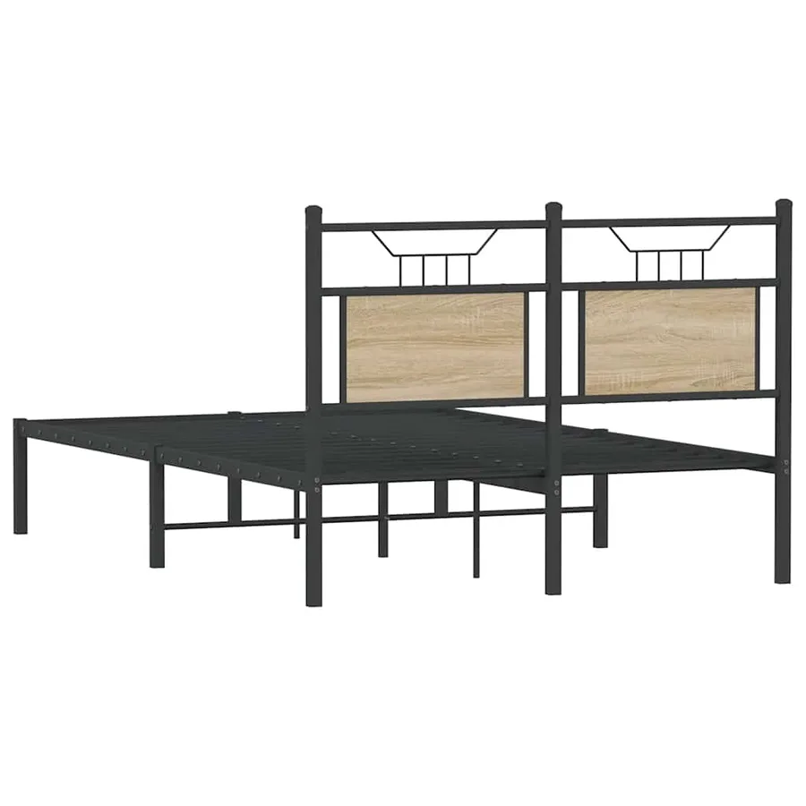 Cadre de lit sans matelas chêne sonoma 120x200 cm - 8
