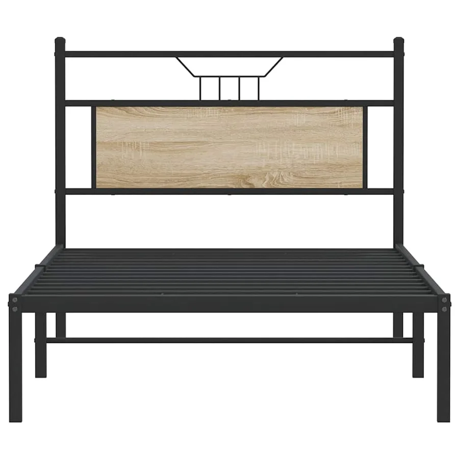 Cadre de lit sans matelas chêne sonoma 100x190 cm - 6