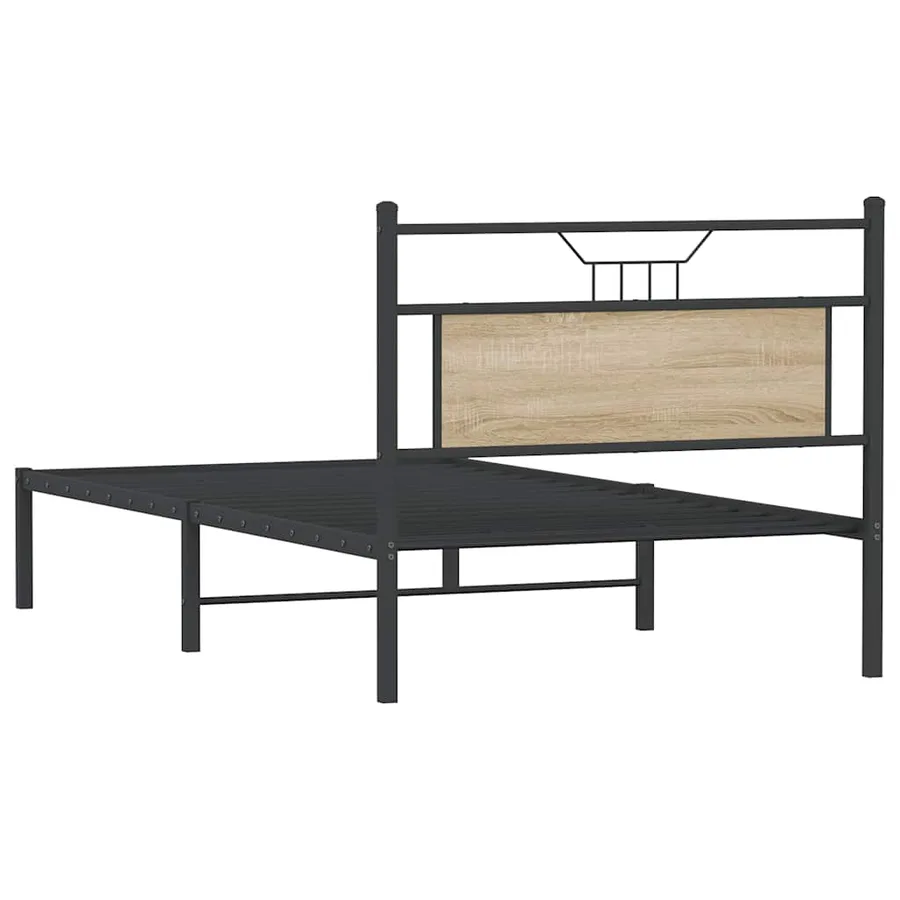 Cadre de lit sans matelas chêne sonoma 100x190 cm - 8