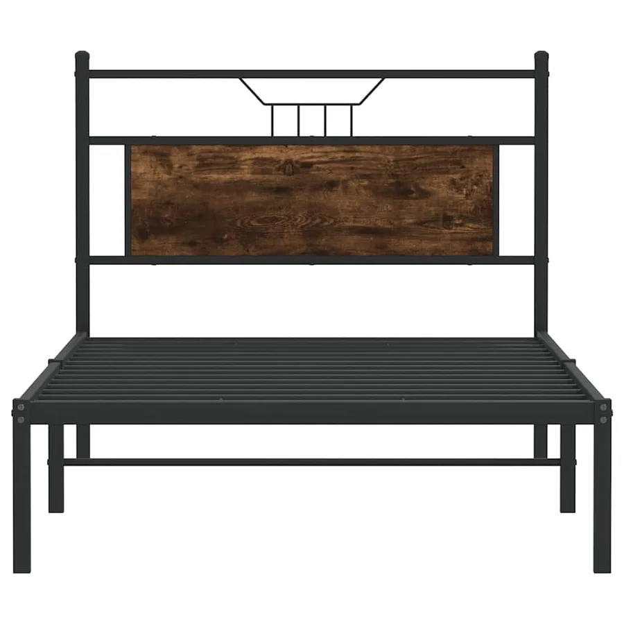 Cadre de lit sans matelas chêne fumé 100x200 cm bois ingénierie - 6
