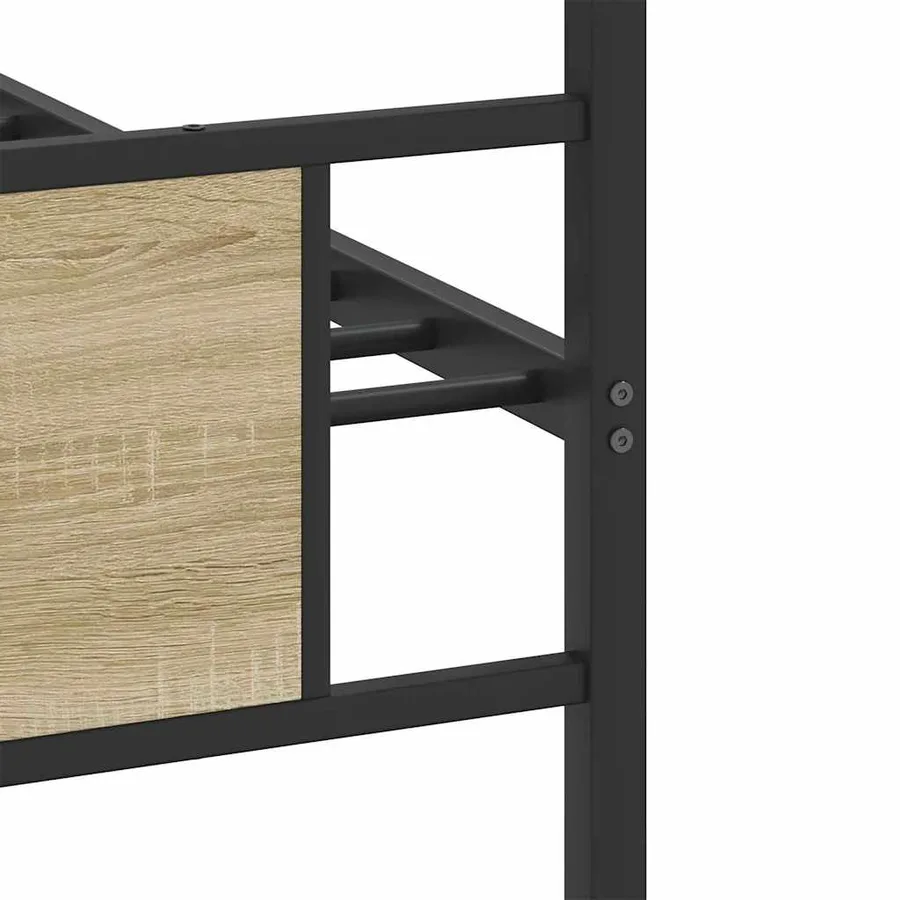 Cadre de lit sans matelas chêne sonoma 75x190 cm - 10
