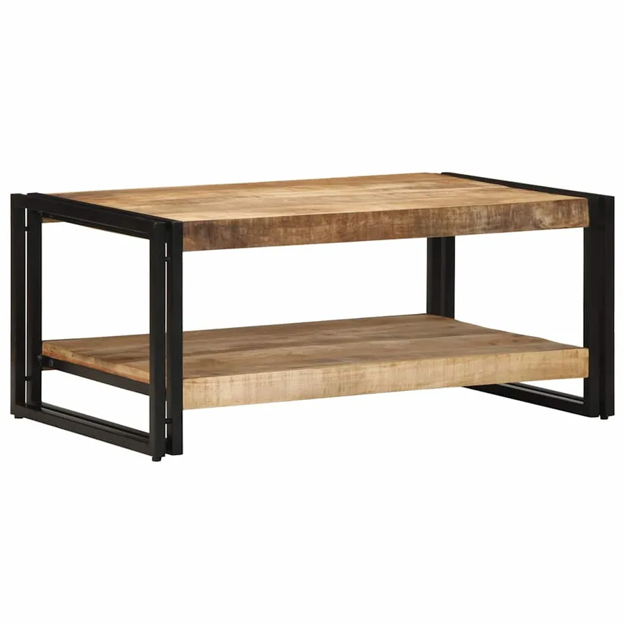 Table basse 90x50x38 cm bois de manguier massif brut - 2