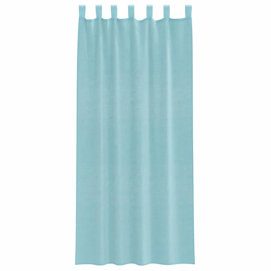 Rideaux en voile avec boucles 2 pcs turquoise 140x245 cm - 4