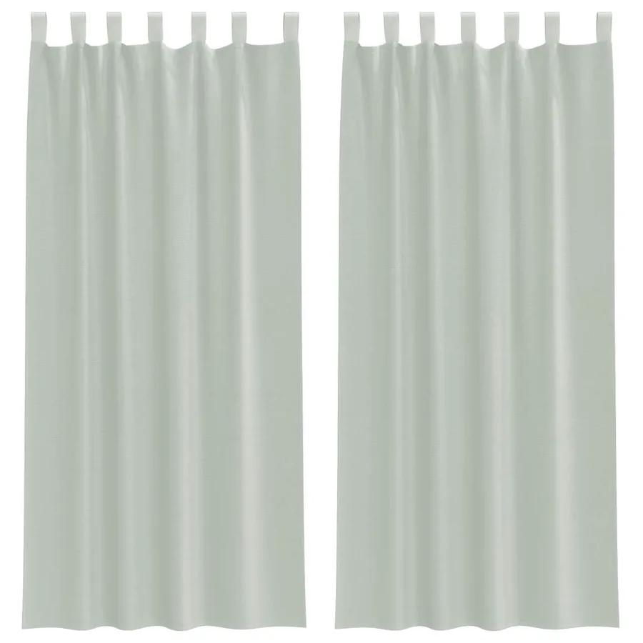 Rideaux en voile avec boucles 2 pcs gris clair 140x245 cm - 2