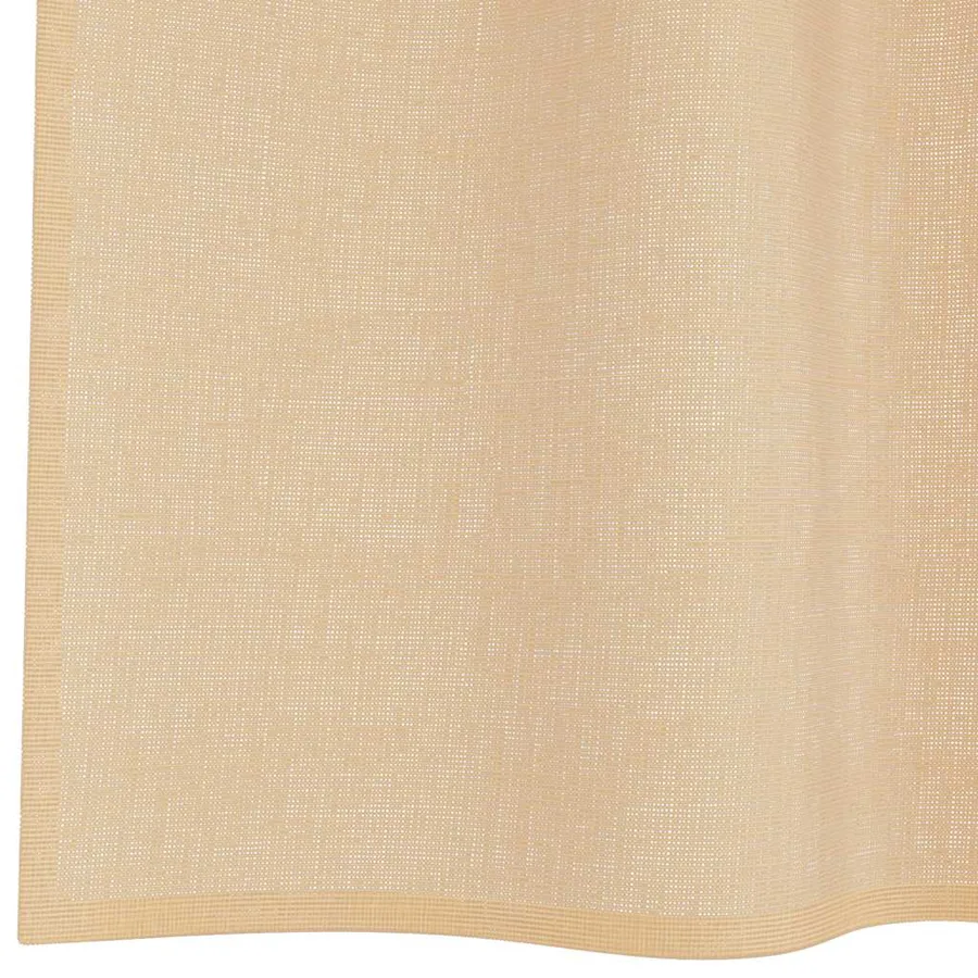 Rideaux en voile avec boucles 2 pcs sable 140x225 cm - 6