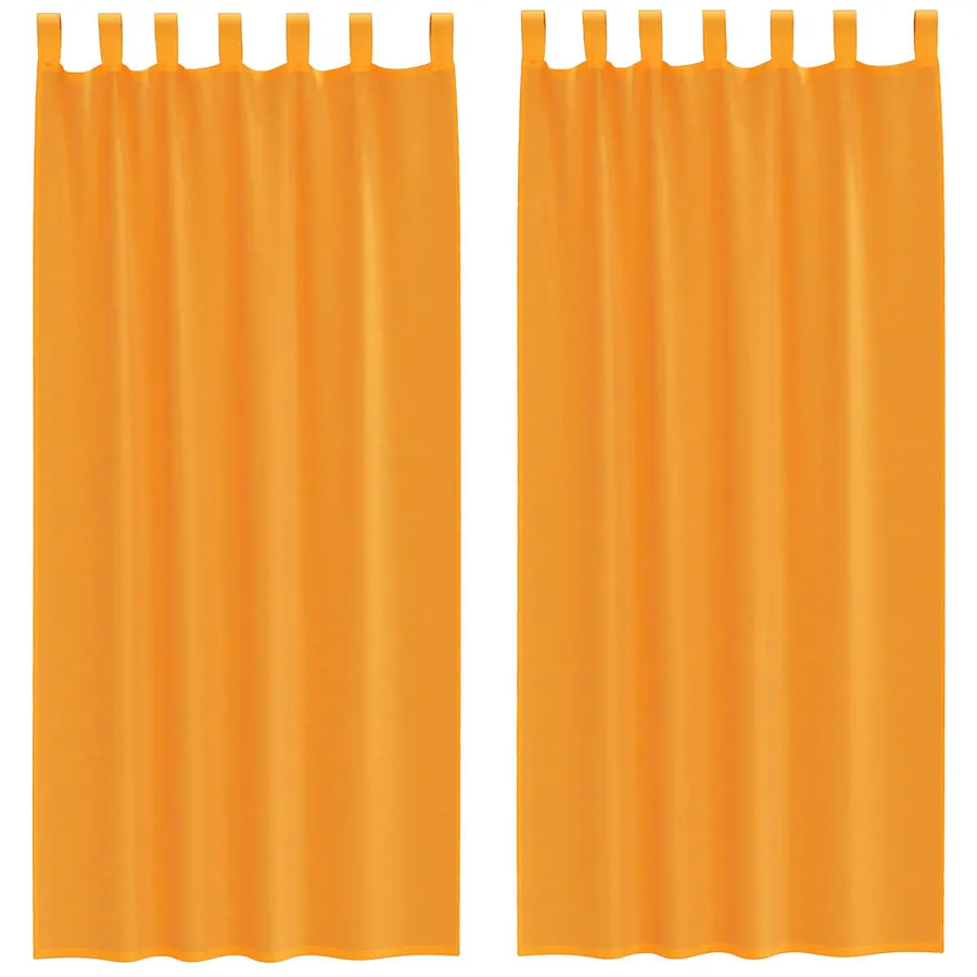 Rideaux en voile avec boucles 2 pcs orange 140x245 cm - 2