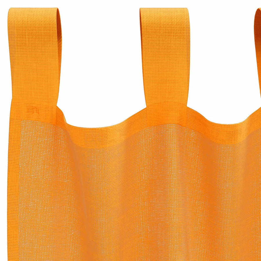 Rideaux en voile avec boucles 2 pcs orange 140x245 cm - 5