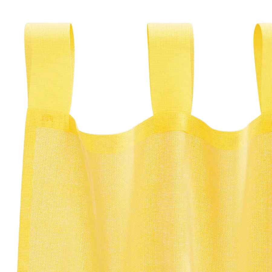 Rideaux en voile avec boucles 2 pcs jaune 140x175 cm - 5