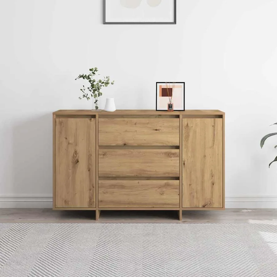 Buffet Chêne artisanal 120 x 41 x 75 cm Bois d'ingénierie - 4