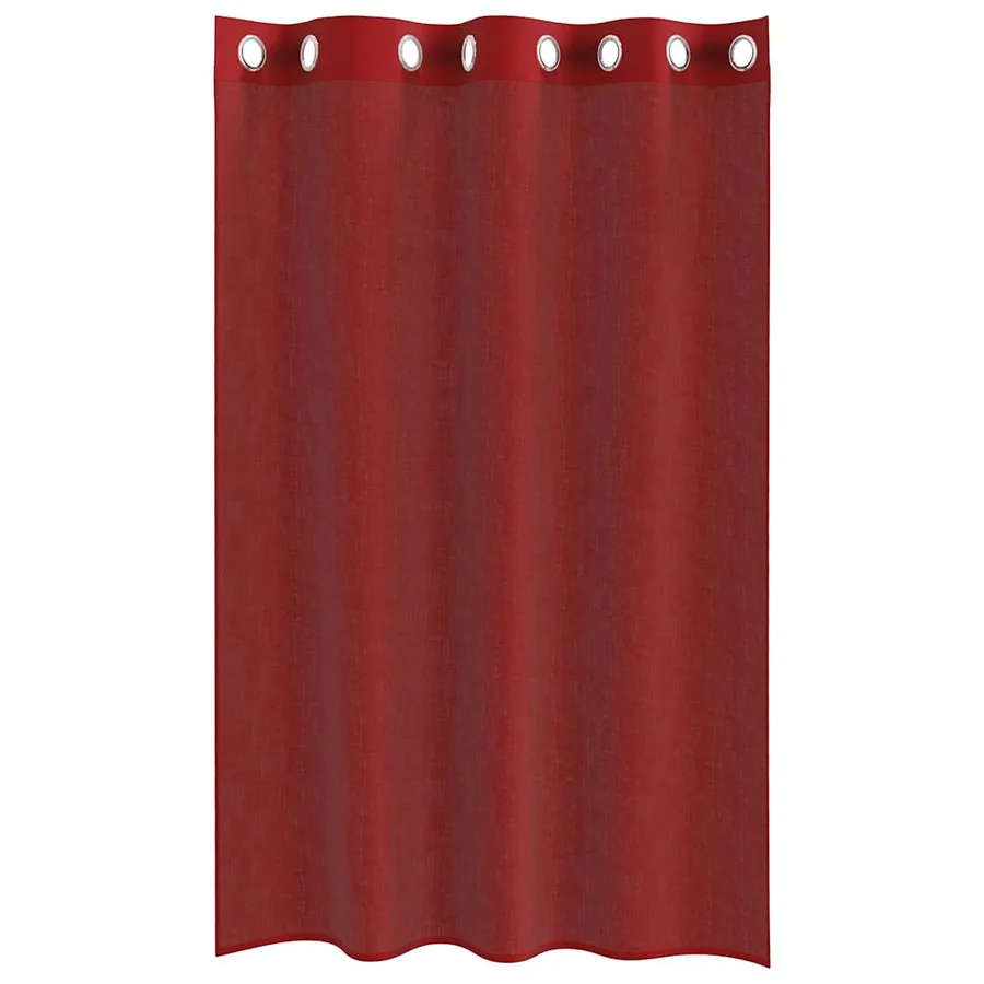 Rideaux en voile avec œillets 2 pcs rouge bordeaux - 4