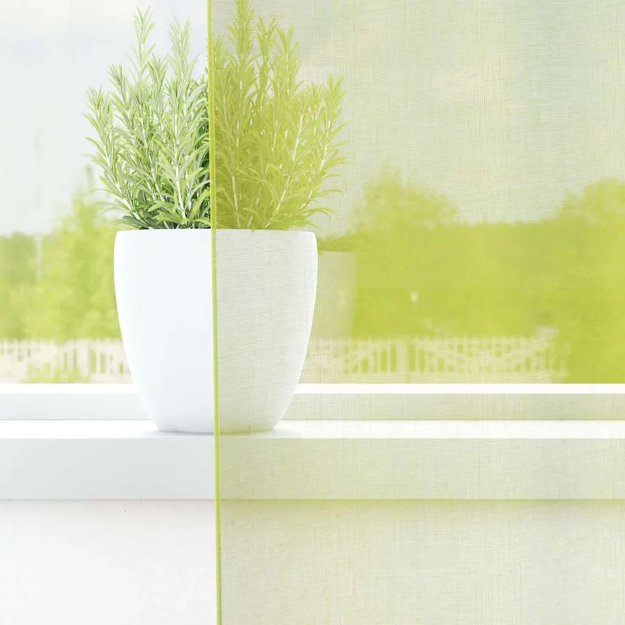 Rideaux en voile avec œillets 2 pcs vert pomme 140x300 cm - 3