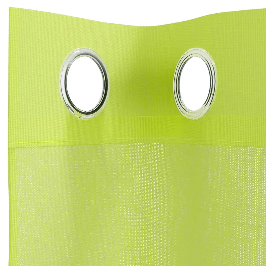 Rideaux en voile avec œillets 2 pcs vert pomme 140x300 cm - 5