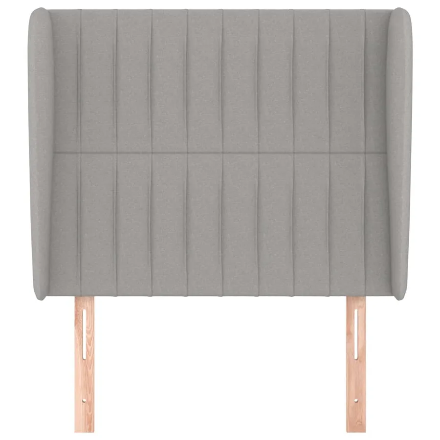 Tête de lit avec oreilles Gris clair 83x23x118/128 cm Tissu - 3