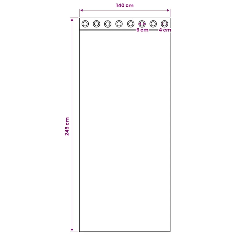 Rideaux en voile avec œillets 2 pcs marron clair - 8