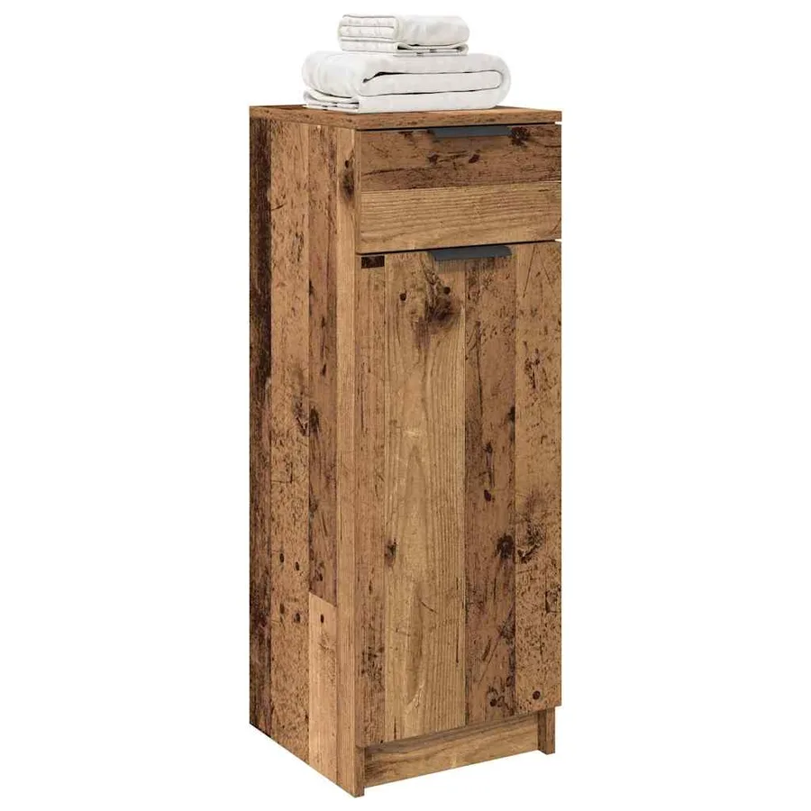 Cabinet de salle de bain avec porte Bois ancien 32 x 34 x 90 cm - 3