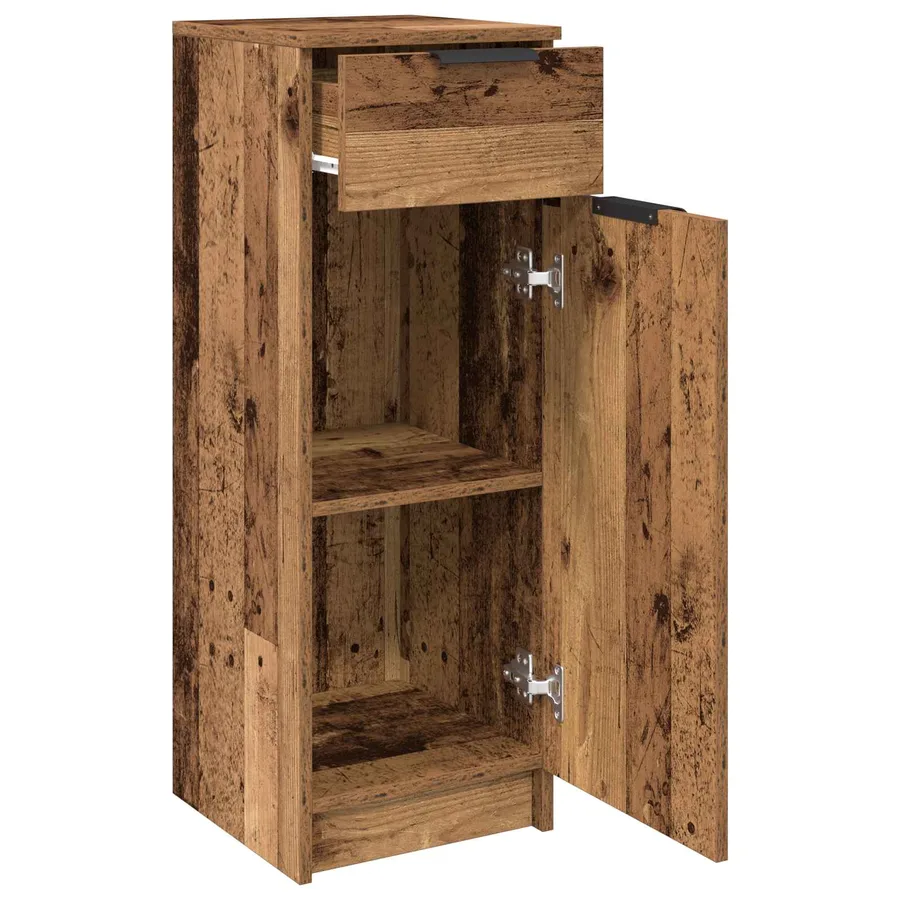 Cabinet de salle de bain avec porte Bois ancien 32 x 34 x 90 cm - 5