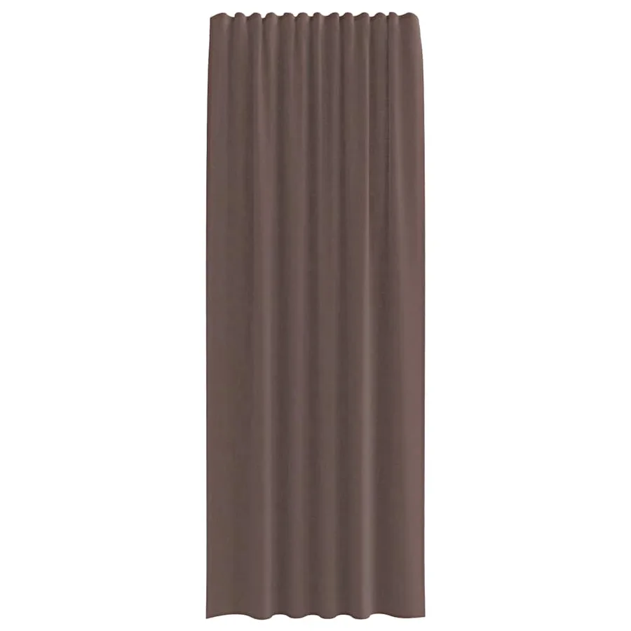 Rideaux en voile avec passe-tringles 2 pcs marron - 4