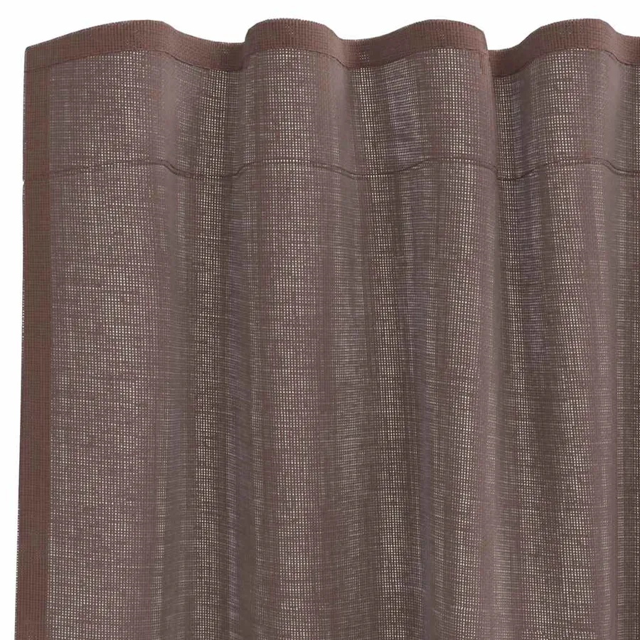 Rideaux en voile avec passe-tringles 2 pcs marron - 5